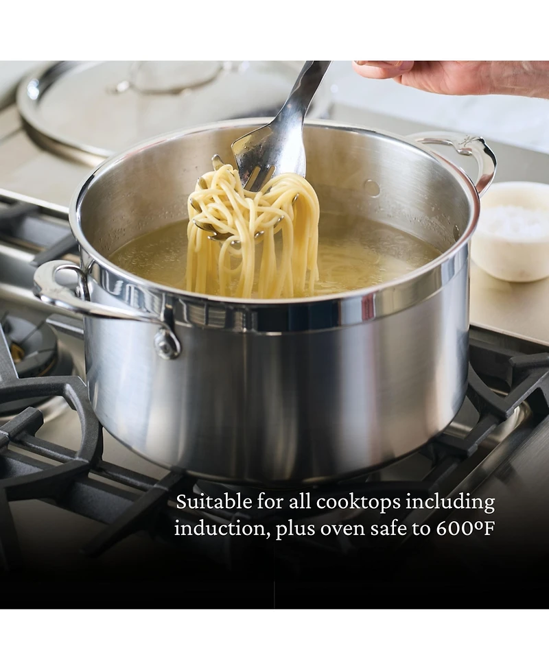 ProBond Clad Stainless Steel 8-Quart Covered Stock Pot