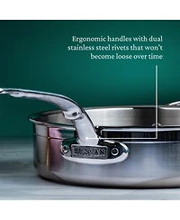 ProBond Clad Stainless Steel 3.5-Quart Covered Saute