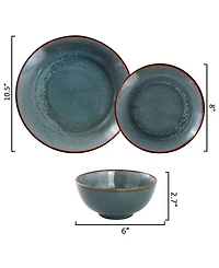 Elama Betty 18-Piece Dinnerware Set, Service For 6