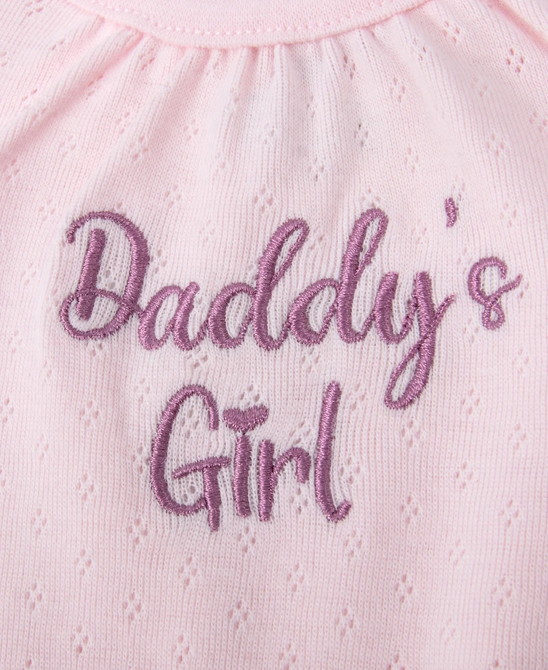 Baby Essentials Girls' Short-Sleeve Bodysuit, Socks, Headband and Leggings