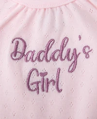 Baby Essentials Girls' Short-Sleeve Bodysuit, Socks, Headband and Leggings