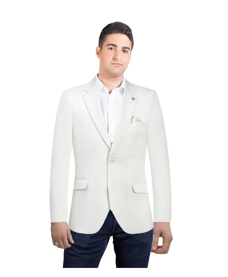 Elie Balleh Men's Slim Fit Solid Blazer Sports Coat