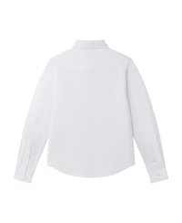Andy & Evan Big Boys White Knit-Tech Shirt