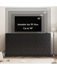 homfan Modern 9-Drawer Dresser with Power Outlet and Charging Station, Tv Stand, Metal Handles, Organizer for Bedroom, Living Room