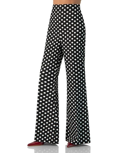 Ivonne Women's Polka Dot Flared Pants