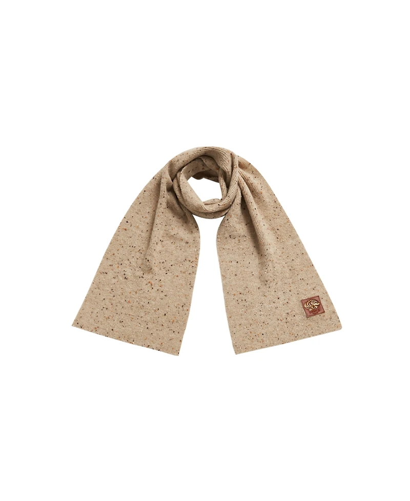 Fable England Women's Taupe Knitted Scarf