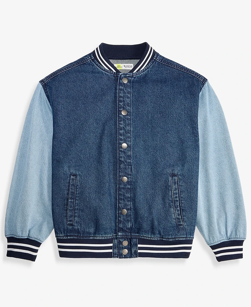 Epic Threads Boys' Xs-xl Cotton Denim Varsity Jacket, Macy's Exclusive