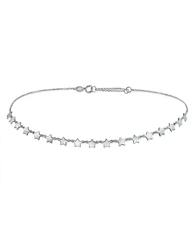 Bling Jewelry American Usa Patriotic Celestial Rock Star Super Stars Thin Collarbone Necklace Adjustable