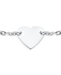 Bling Jewelry Script or Block Letter A-z Initial Monogram Heart Id Bracelet