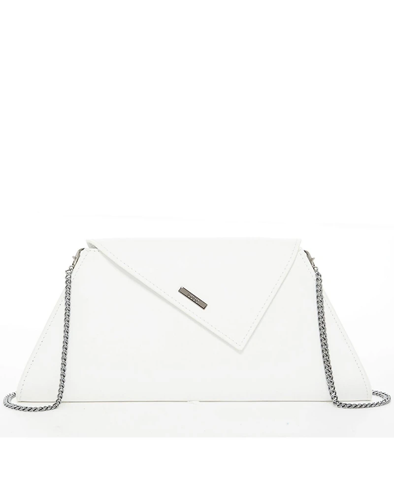 Susu White Purse Leather Clutch Bag Crossbody Evening Purse Unique Women's Handbag
