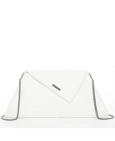 Susu White Purse Leather Clutch Bag Crossbody Evening Purse Unique Women's Handbag