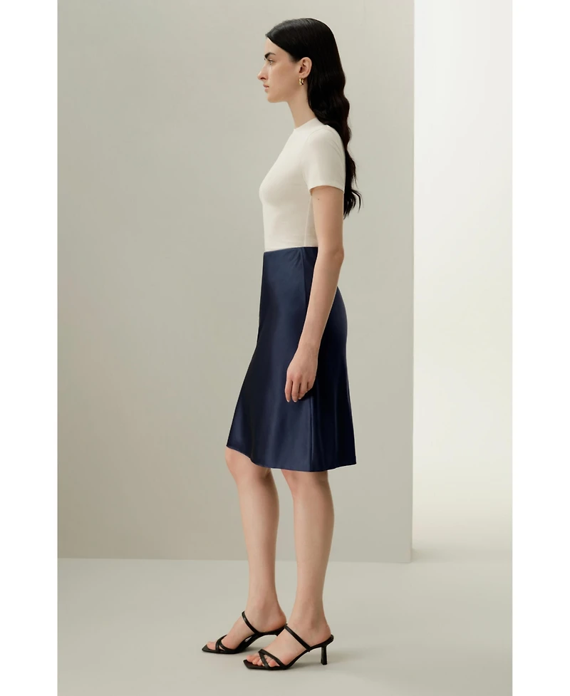 Lilysilk Women's Stretchy Charmeuse Minimalist Skirt