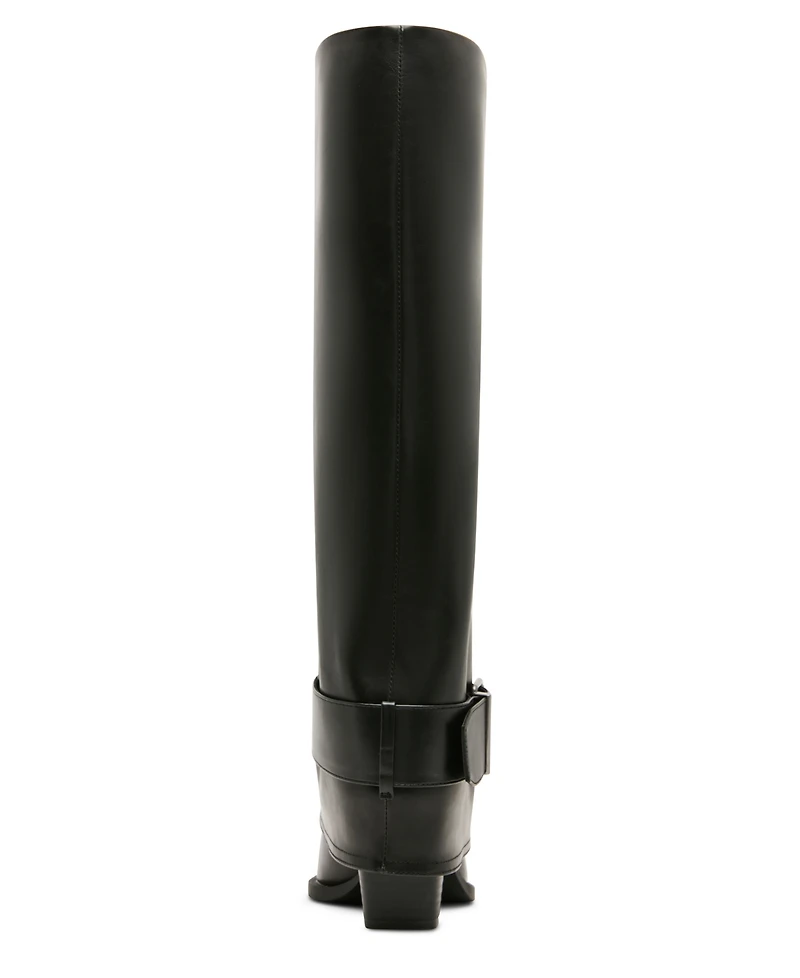 Madden Girl Women's Rodeo Cuffed Studded Cowboy Boots