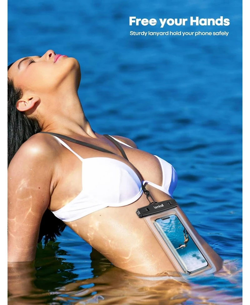 Lamicall 2 Pack Waterproof Phone Pouch Case
