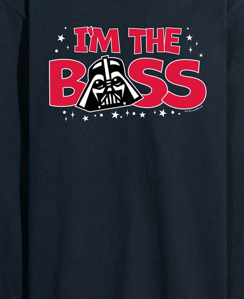 Airwaves Men's Vader Im The Boss Long-Sleeve Graphic T-Shirt
