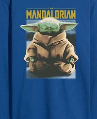 Airwaves Men's The Mandalorian Meditate Child Long-Sleeve Graphic T-Shirt