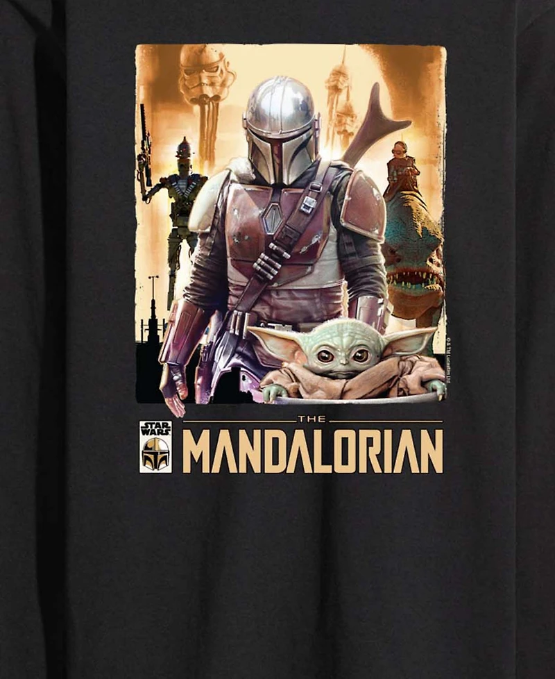 Airwaves Men's The Mandalorian Collage Long-Sleeve Graphic T-Shirt