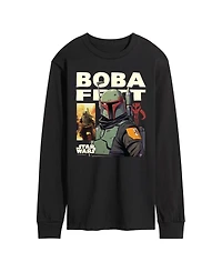 Airwaves Men's Boba Fett Comic Long-Sleeve Graphic T-Shirt