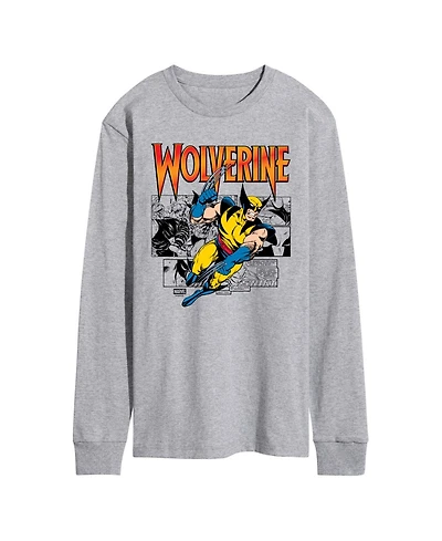 Airwaves Men's Wolverine Comic Pop Long-Sleeve Graphic T-Shirt