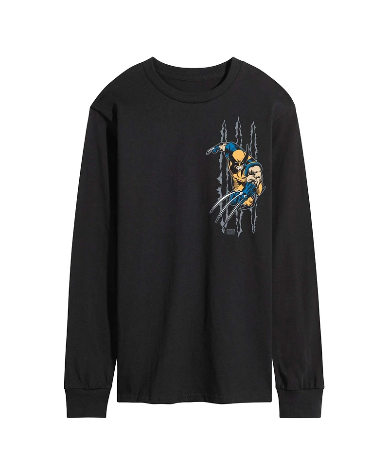 Airwaves Men's Wolverine Slash Long-Sleeve Graphic T-Shirt