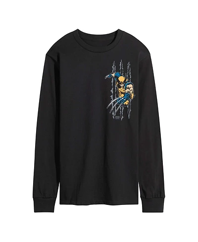 Airwaves Men's Wolverine Slash Long-Sleeve Graphic T-Shirt