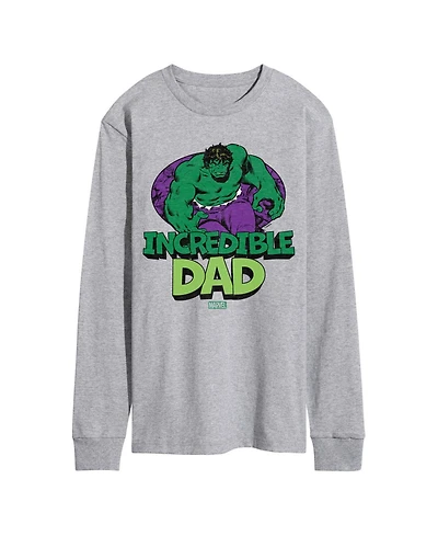 Airwaves Men's The Hulk Incredible Dad Long-Sleeve Graphic T-Shirt