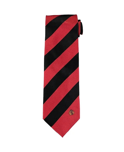 Eagles Wings Men's Chicago Blackhawks Regiment Woven Silk Tie