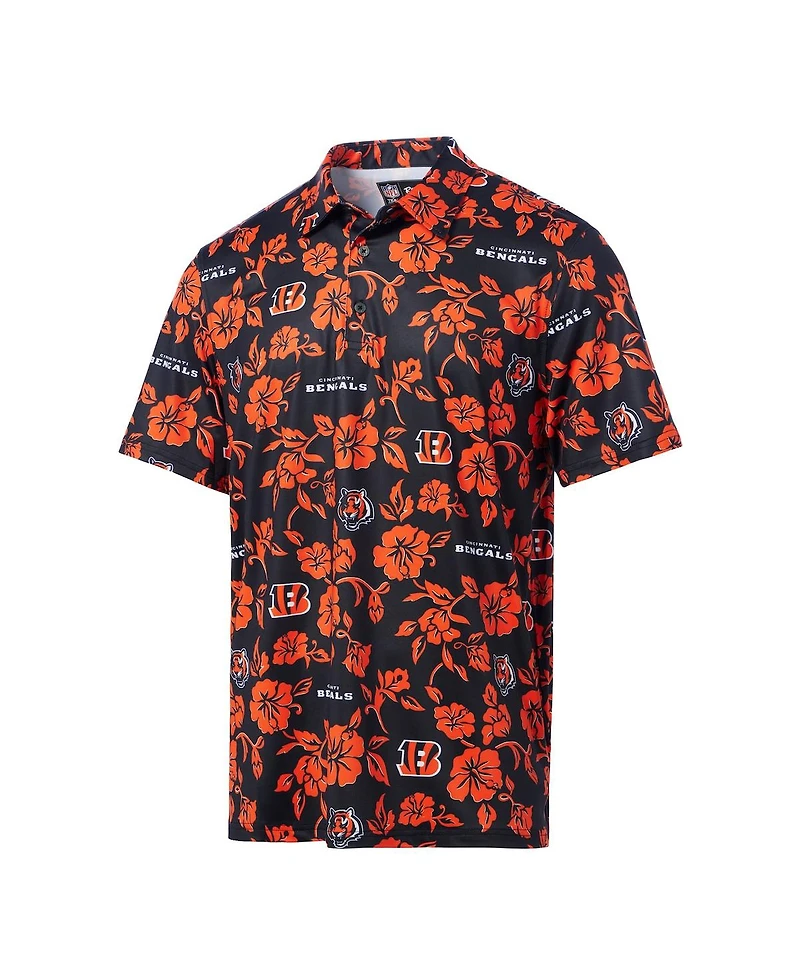 Reyn Spooner Men's Black Cincinnati Bengals Pua Performance Polo Shirt