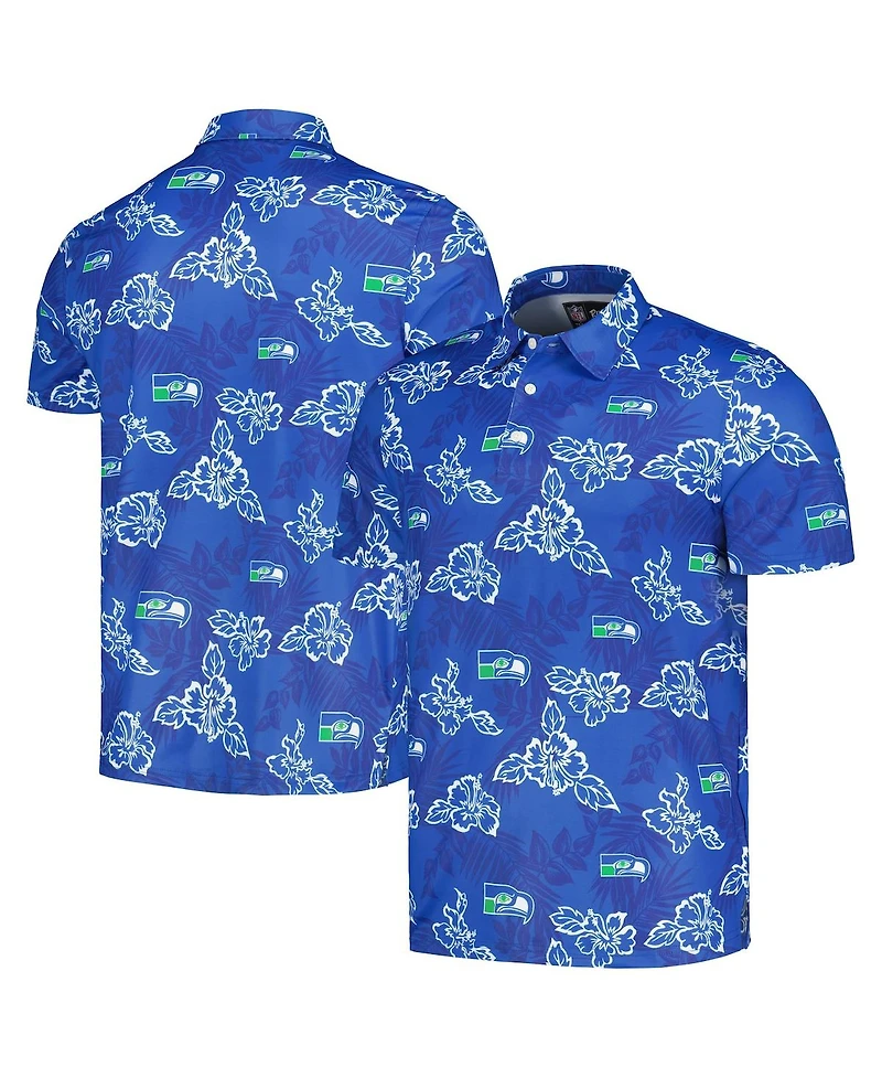 Reyn Spooner Men's Royal Seattle Seahawks Throwback Pua Performance Polo Shirt