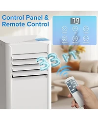 Cowsar 10,000 Btu Portable Ac, Cools 450 Sq. Ft, 4-in-1 Unit with Sleep Mode and Timer