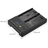 AndyCine Dual Np-f to V-Mount Adapter Plate for Monitor and Light Panel with Capacity Indicator