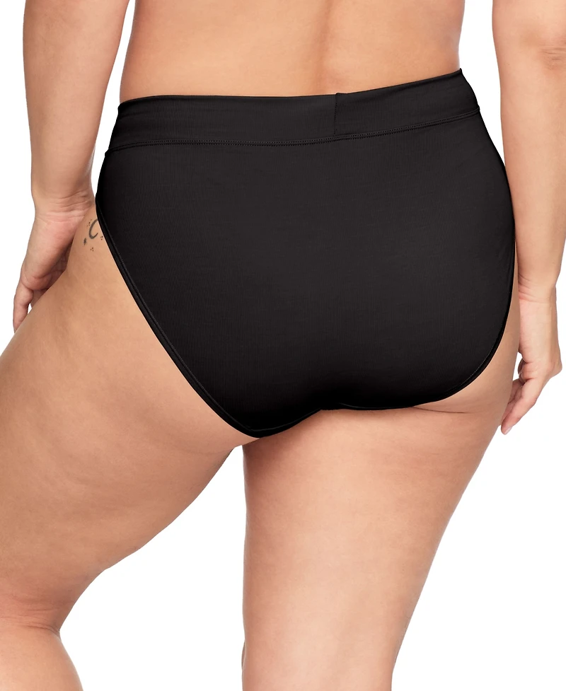 Warner's Women's No Pinching Problem Dig-Free High-Waist Ribbed Hi-Cut Panty, WRW253HC11