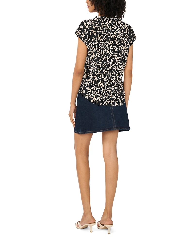 Vince Camuto Women's Printed Short-Sleeve Top