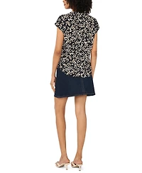 Vince Camuto Women's Printed Short-Sleeve Top