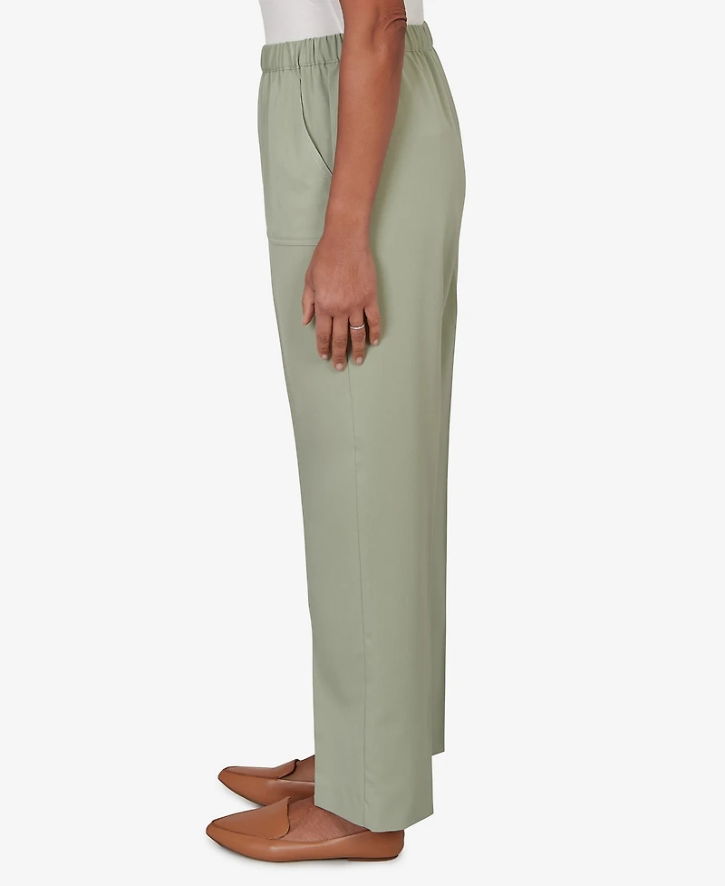 Alfred Dunner Petite Indigo Girls Sage Twill Pull-On Pants