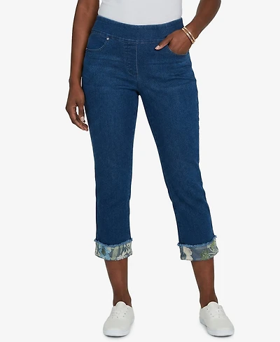 Alfred Dunner Petite Indigo Girls Sequin Embellished Ankle Jeans