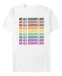 Design By Humans Men's Deserve Love Short-Sleeve T-Shirt