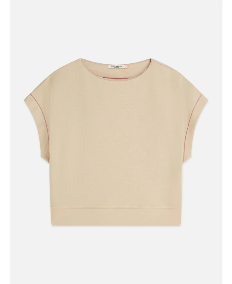 Scotch & Soda Women's and Modal Slash Neck Sweatshirt