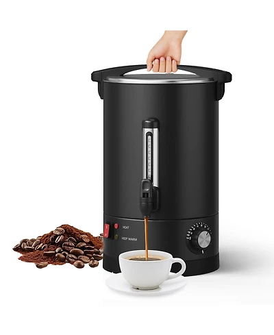 gaomon 12L Double Wall Commerical Coffee Urn, Hot Coffee Dispenser, Black for Wedding, Buffet, Catering, Events, Outdoor Bar