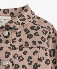 First Impressions Baby Girls' 3M-24M Leopard-Print Denim Jacket, Macy's Exclusive