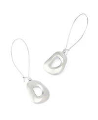Robert Lee Morris Soho Rhodium Sculpted Link Dangle Earrings