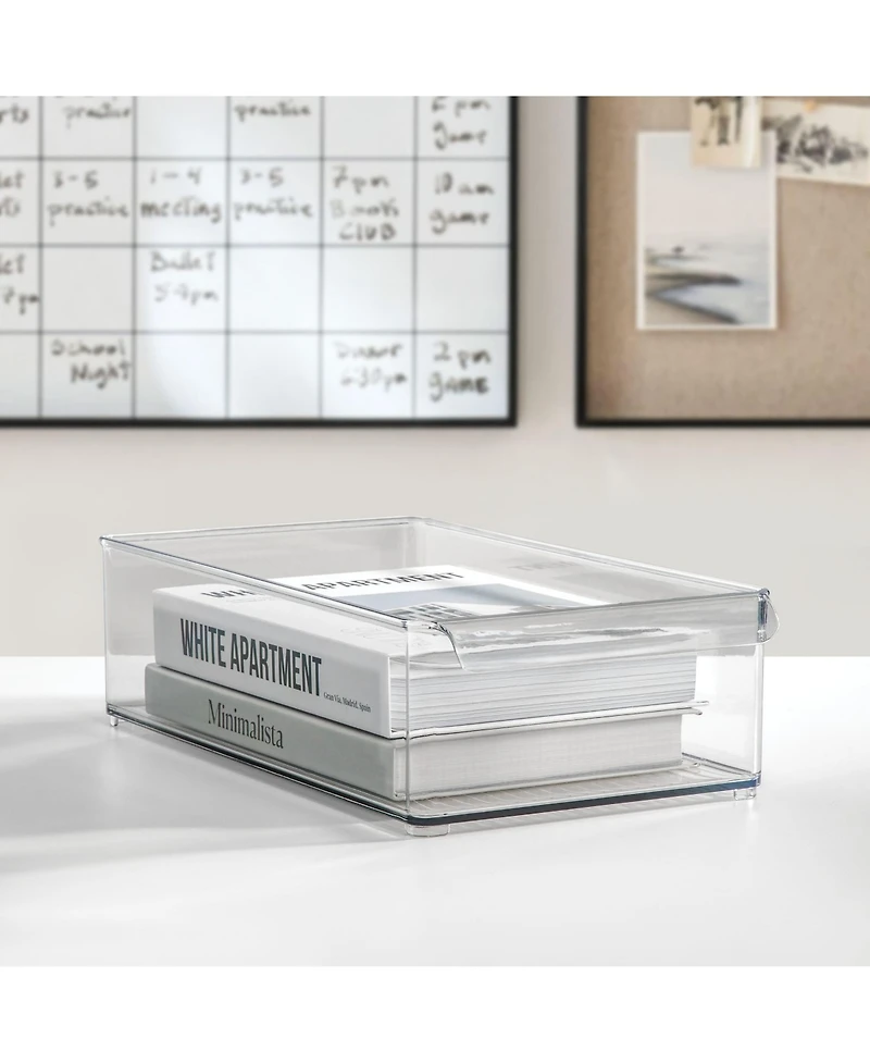 iDesign Large Stackable Fridge Bin with Handle