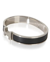 Pre-Owned Hermes Clic Hh In Noir Mat Bracelet