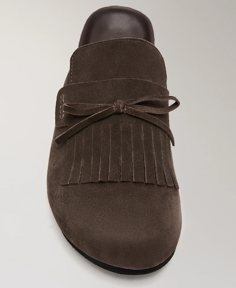 Mango Women's Leather Clog Shoes