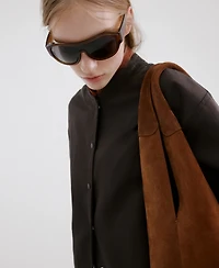 Mango Women's Lyocell Bomber Jacket