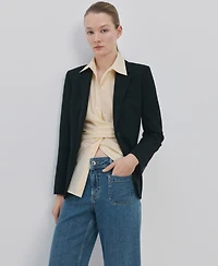 Mango Women's Pockets Wide Leg Jeans