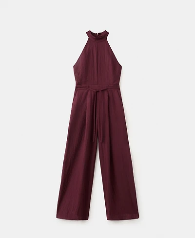Mango Women's Halter-Neck Lyocell Jumpsuit