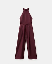Mango Women's Halter-Neck Lyocell Jumpsuit
