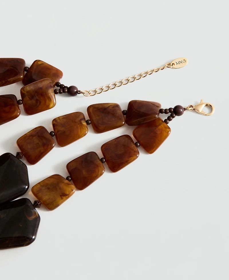 Mango Women's Double Beaded Necklace