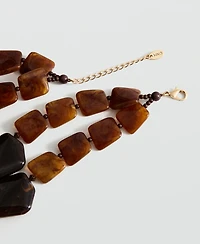 Mango Women's Double Beaded Necklace